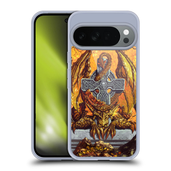 Ed Beard Jr Dragons Celtic Autumn Cross Soft Gel Case for Google Pixel 10