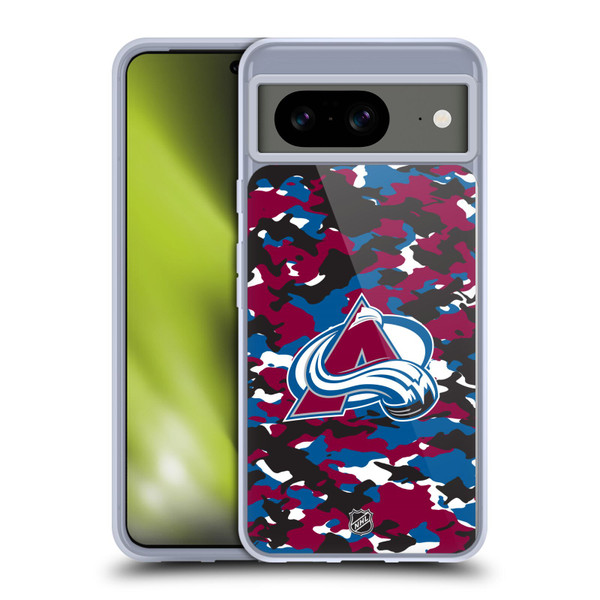 NHL Colorado Avalanche Camouflage Soft Gel Case for Google Pixel 8
