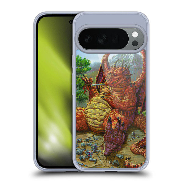 Ed Beard Jr Dragons Lunch With A Toothpick Soft Gel Case for Google Pixel 10