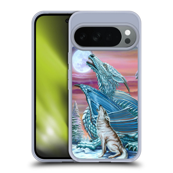 Ed Beard Jr Dragons Moon Song Wolf Moon Soft Gel Case for Google Pixel 10