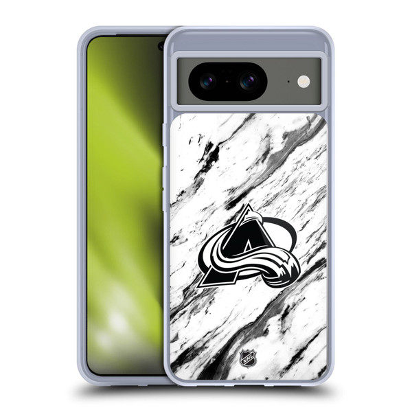 NHL Colorado Avalanche Marble Soft Gel Case for Google Pixel 8