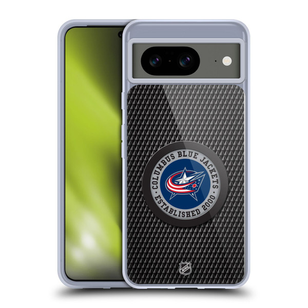 NHL Columbus Blue Jackets Puck Texture Soft Gel Case for Google Pixel 8