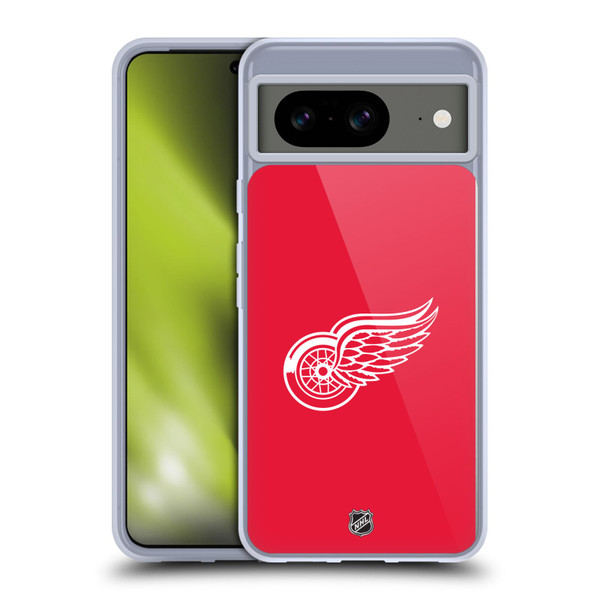 NHL Detroit Red Wings Plain Soft Gel Case for Google Pixel 8