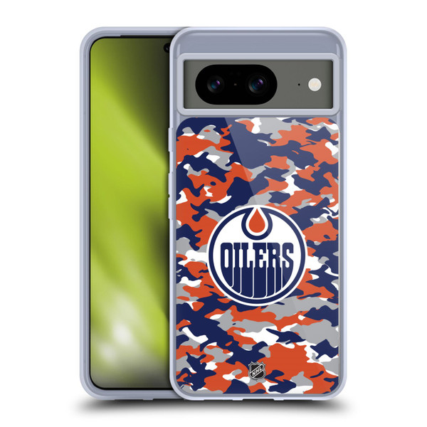 NHL Edmonton Oilers Camouflage Soft Gel Case for Google Pixel 8