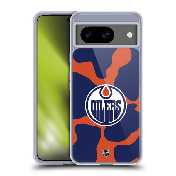 NHL Edmonton Oilers Cow Pattern Soft Gel Case for Google Pixel 8