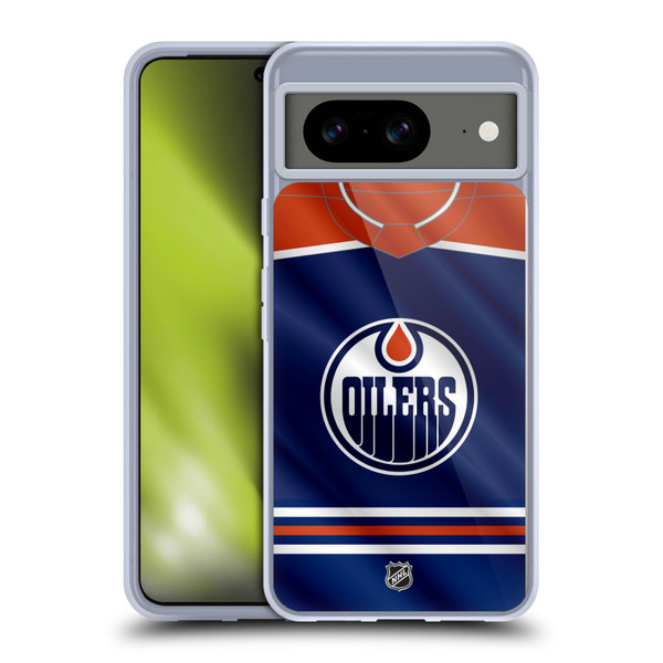 NHL Edmonton Oilers Jersey Soft Gel Case for Google Pixel 8