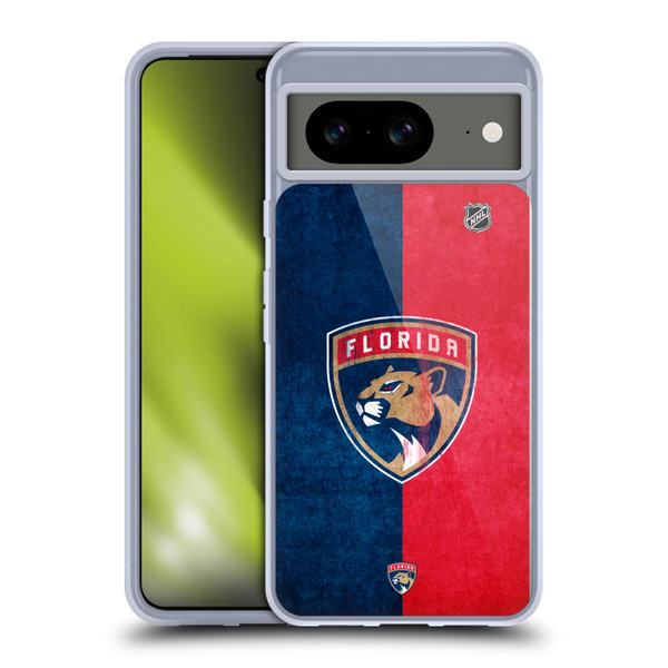 NHL Florida Panthers Half Distressed Soft Gel Case for Google Pixel 8