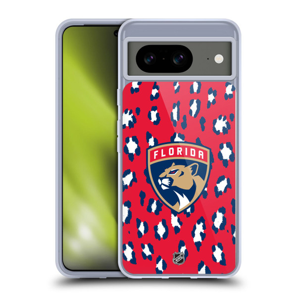 NHL Florida Panthers Leopard Pattern Soft Gel Case for Google Pixel 8