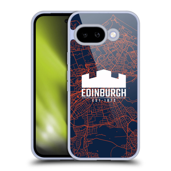 Edinburgh Rugby Graphics Map Soft Gel Case for Google Pixel 9A