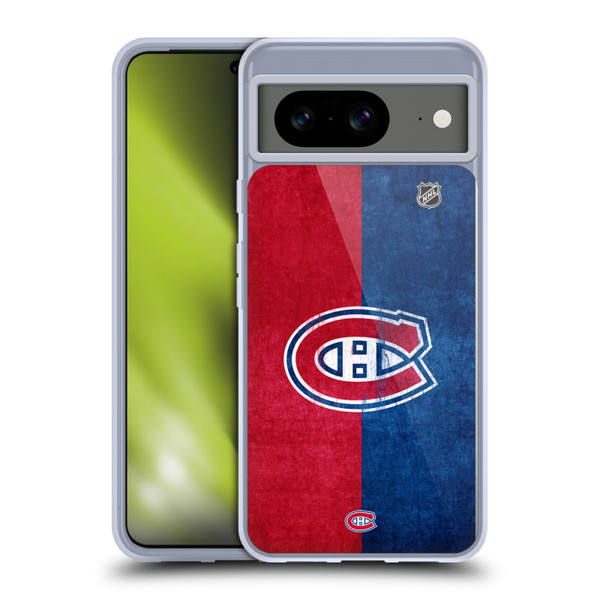 NHL Montreal Canadiens Half Distressed Soft Gel Case for Google Pixel 8