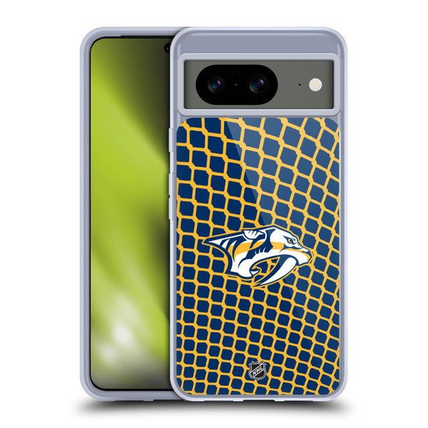 NHL Nashville Predators Net Pattern Soft Gel Case for Google Pixel 8