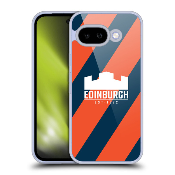 Edinburgh Rugby Logo Art Diagonal Stripes Soft Gel Case for Google Pixel 9A