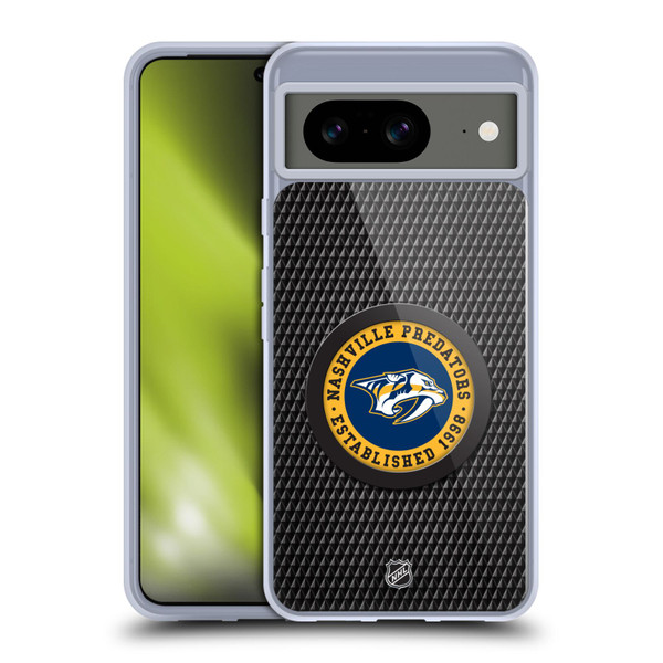 NHL Nashville Predators Puck Texture Soft Gel Case for Google Pixel 8