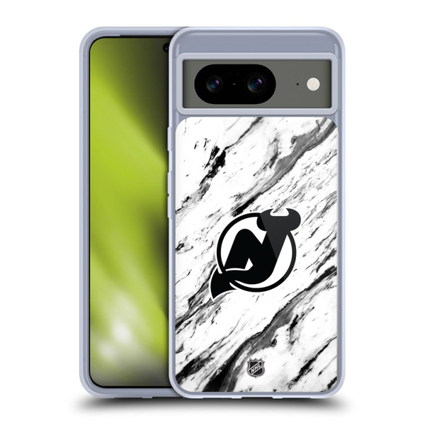 NHL New Jersey Devils Marble Soft Gel Case for Google Pixel 8