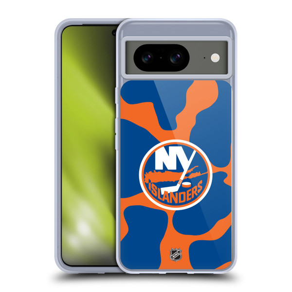 NHL New York Islanders Cow Pattern Soft Gel Case for Google Pixel 8