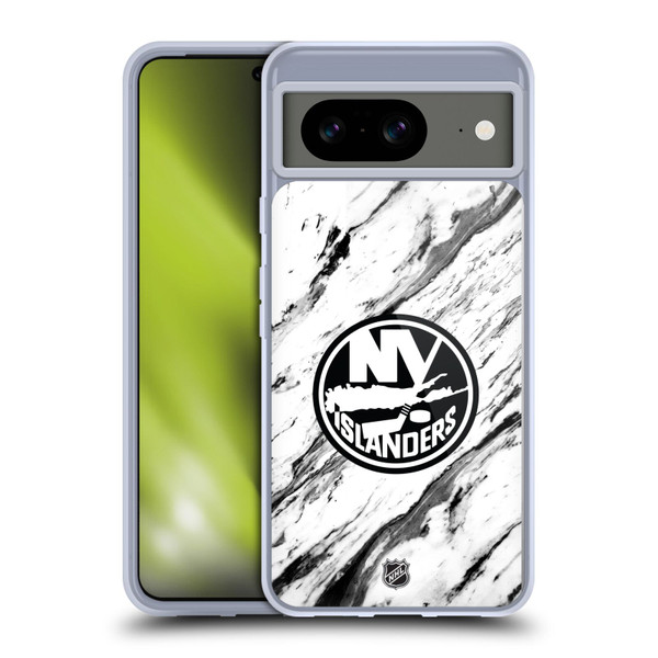 NHL New York Islanders Marble Soft Gel Case for Google Pixel 8