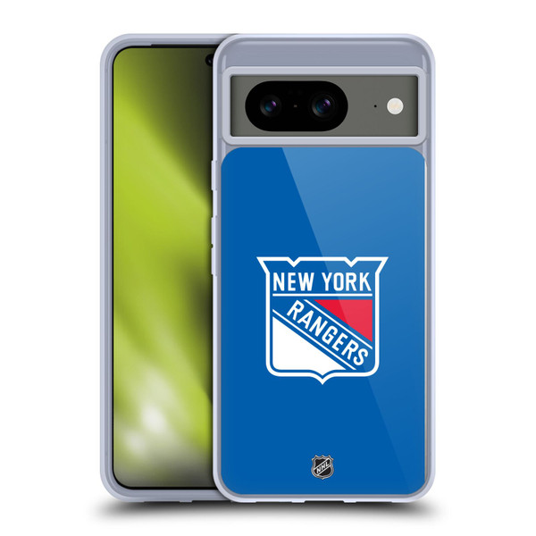 NHL New York Rangers Plain Soft Gel Case for Google Pixel 8