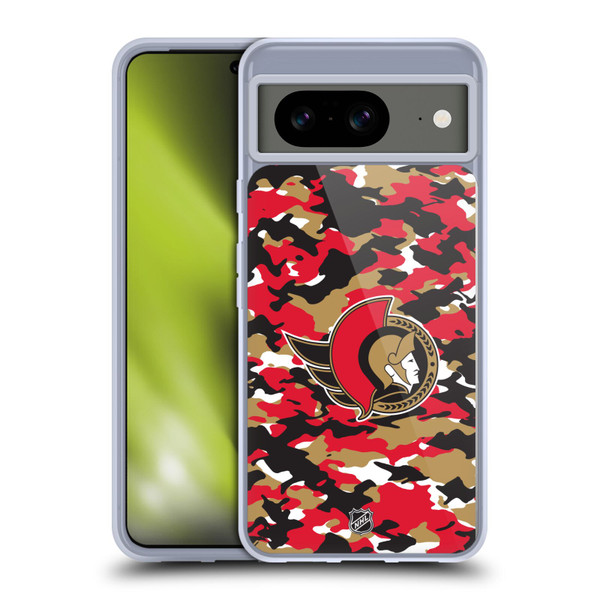 NHL Ottawa Senators Camouflage Soft Gel Case for Google Pixel 8