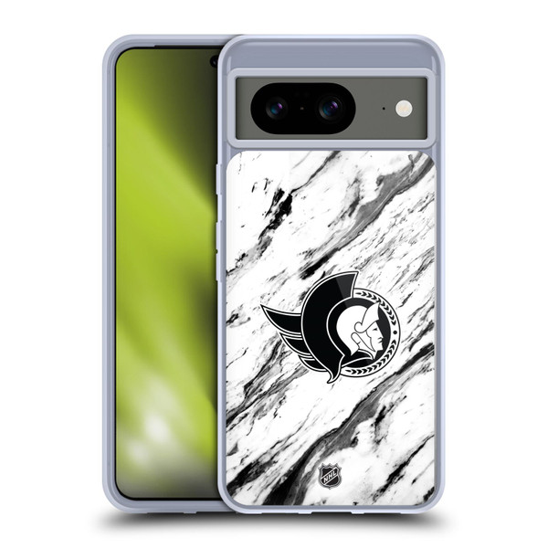 NHL Ottawa Senators Marble Soft Gel Case for Google Pixel 8