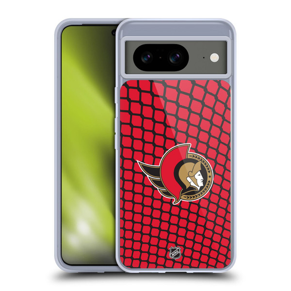 NHL Ottawa Senators Net Pattern Soft Gel Case for Google Pixel 8