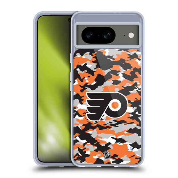 NHL Philadelphia Flyers Camouflage Soft Gel Case for Google Pixel 8