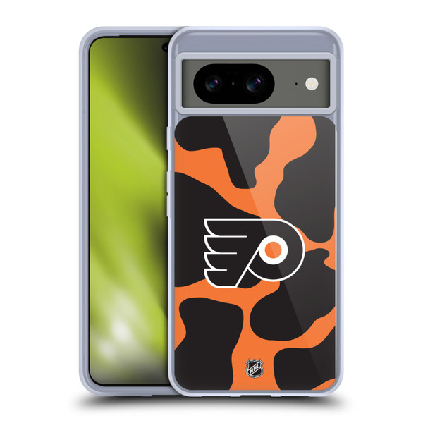 NHL Philadelphia Flyers Cow Pattern Soft Gel Case for Google Pixel 8