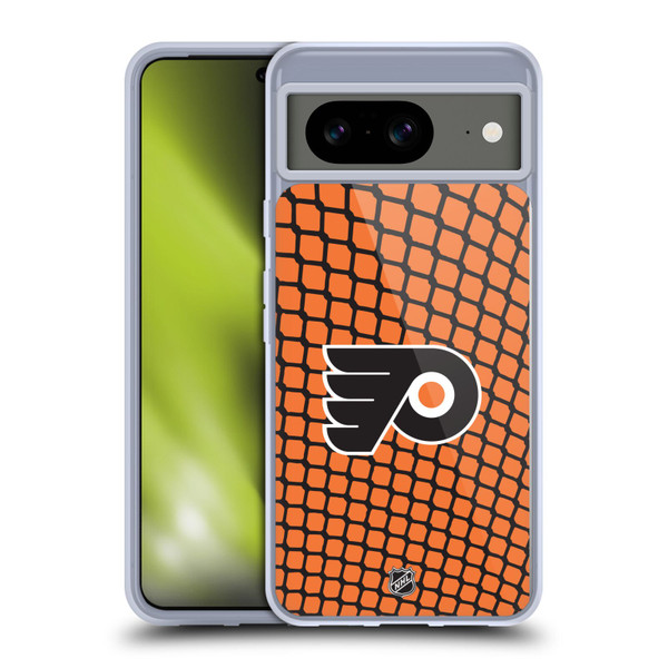 NHL Philadelphia Flyers Net Pattern Soft Gel Case for Google Pixel 8