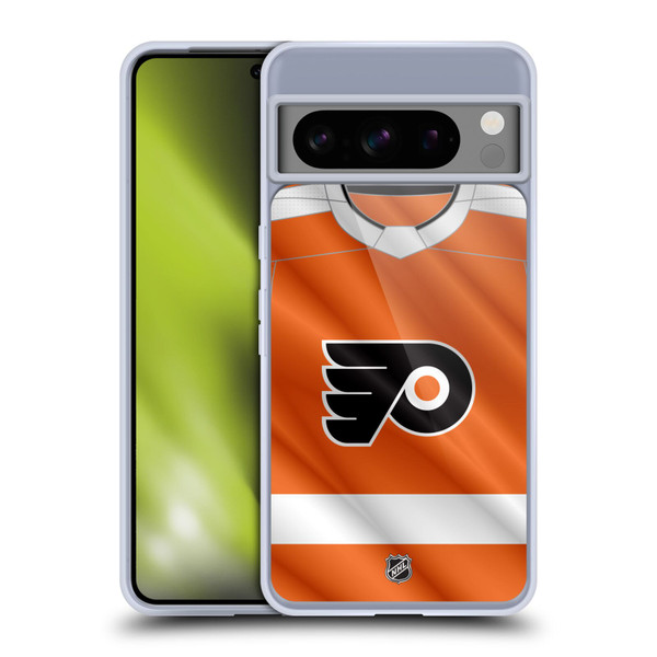 NHL Philadelphia Flyers Jersey Soft Gel Case for Google Pixel 8 Pro