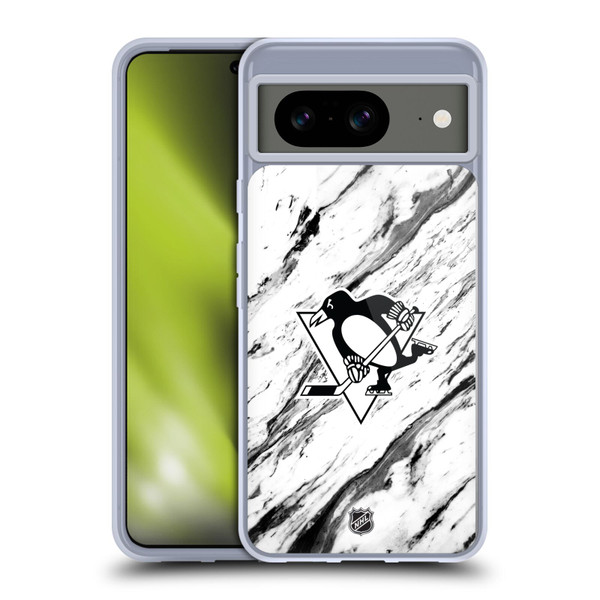 NHL Pittsburgh Penguins Marble Soft Gel Case for Google Pixel 8