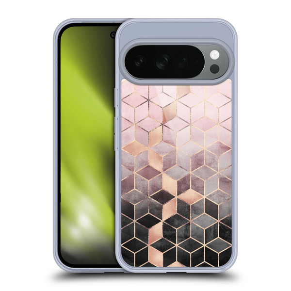 Elisabeth Fredriksson Cubes Collection Pink And Grey Gradient Soft Gel Case for Google Pixel 10
