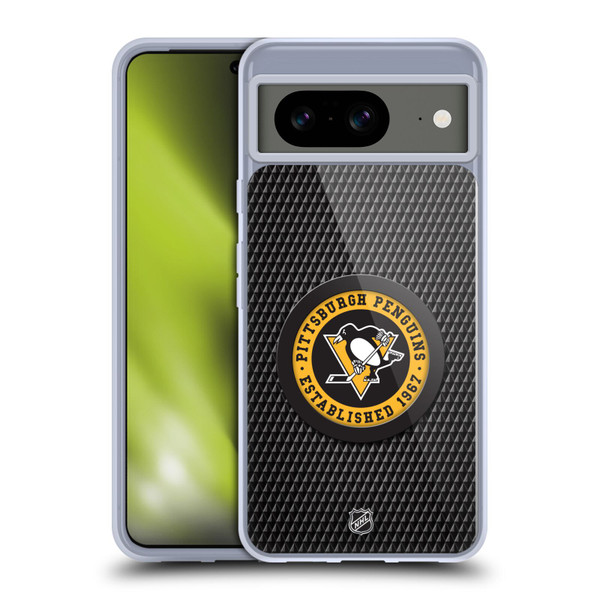 NHL Pittsburgh Penguins Puck Texture Soft Gel Case for Google Pixel 8