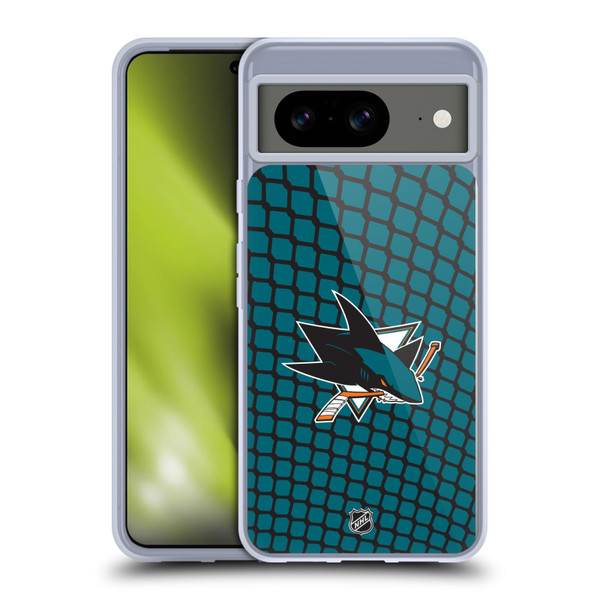 NHL San Jose Sharks Net Pattern Soft Gel Case for Google Pixel 8