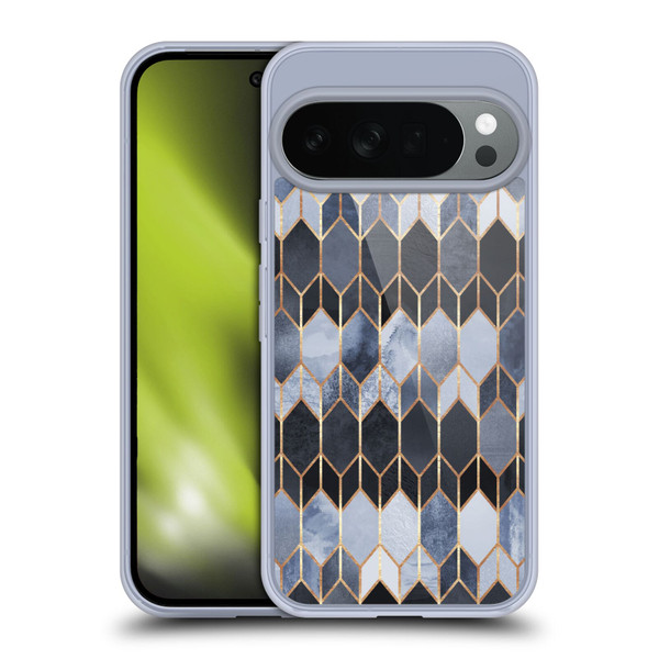 Elisabeth Fredriksson Geometric Design And Pattern Blue Stained Glass Soft Gel Case for Google Pixel 10