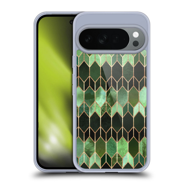 Elisabeth Fredriksson Geometric Design And Pattern Green Stained Glass Soft Gel Case for Google Pixel 10