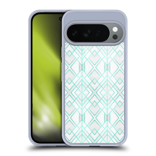 Elisabeth Fredriksson Geometric Design And Pattern Turquoise Geo Soft Gel Case for Google Pixel 10
