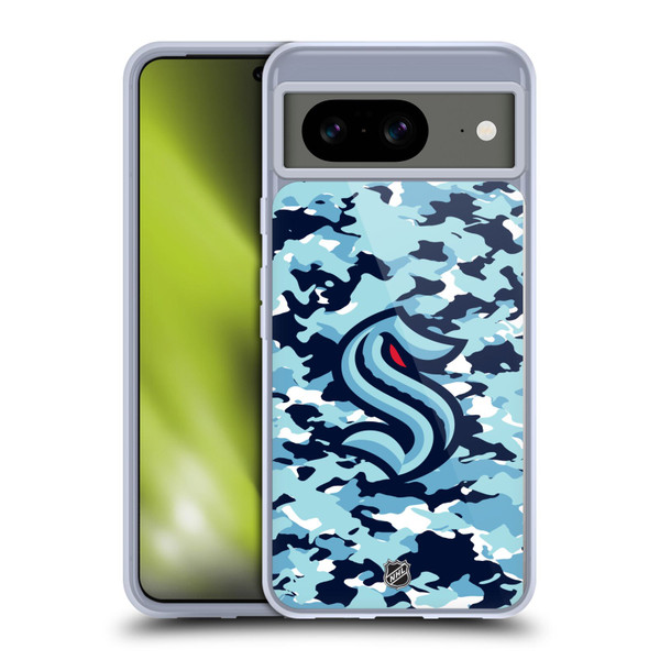 NHL Seattle Kraken Camouflage Soft Gel Case for Google Pixel 8