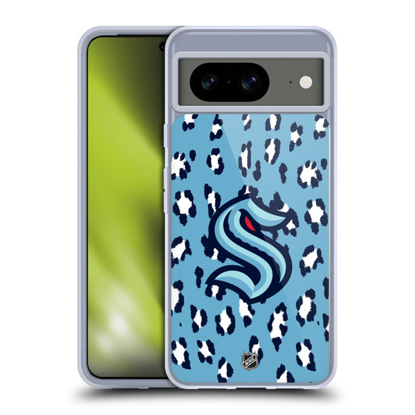 NHL Seattle Kraken Leopard Pattern Soft Gel Case for Google Pixel 8