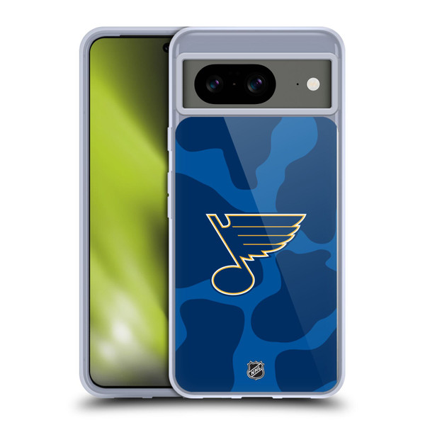 NHL St Louis Blues Cow Pattern Soft Gel Case for Google Pixel 8