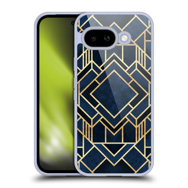 Elisabeth Fredriksson Geometric Design And Pattern Art Deco Fancy Blue Soft Gel Case for Google Pixel 9A