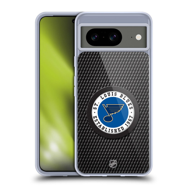 NHL St Louis Blues Puck Texture Soft Gel Case for Google Pixel 8