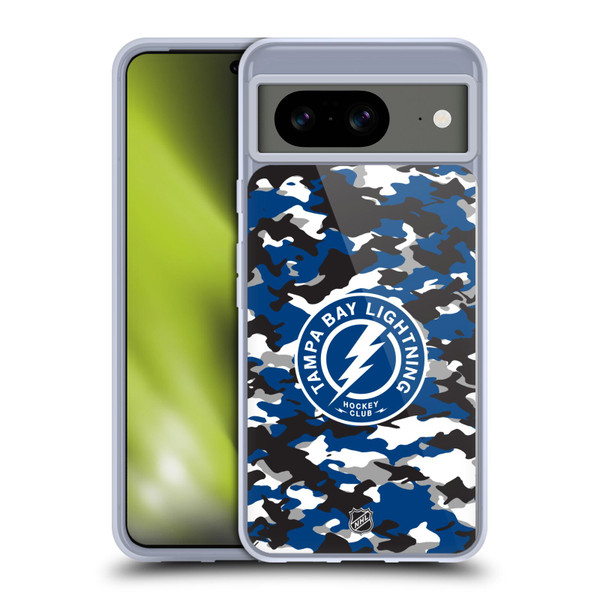 NHL Tampa Bay Lightning Camouflage Soft Gel Case for Google Pixel 8