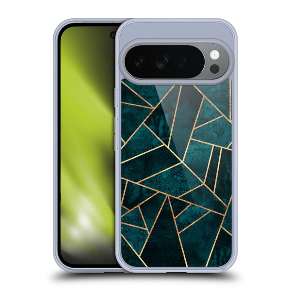 Elisabeth Fredriksson Sparkles Deep Teal Stone Soft Gel Case for Google Pixel 10