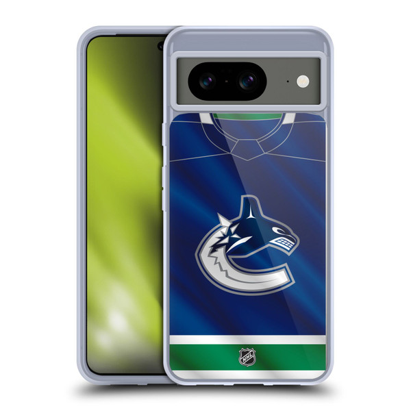 NHL Vancouver Canucks Jersey Soft Gel Case for Google Pixel 8