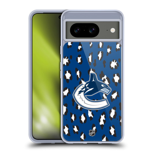 NHL Vancouver Canucks Leopard Pattern Soft Gel Case for Google Pixel 8