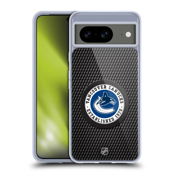 NHL Vancouver Canucks Puck Texture Soft Gel Case for Google Pixel 8