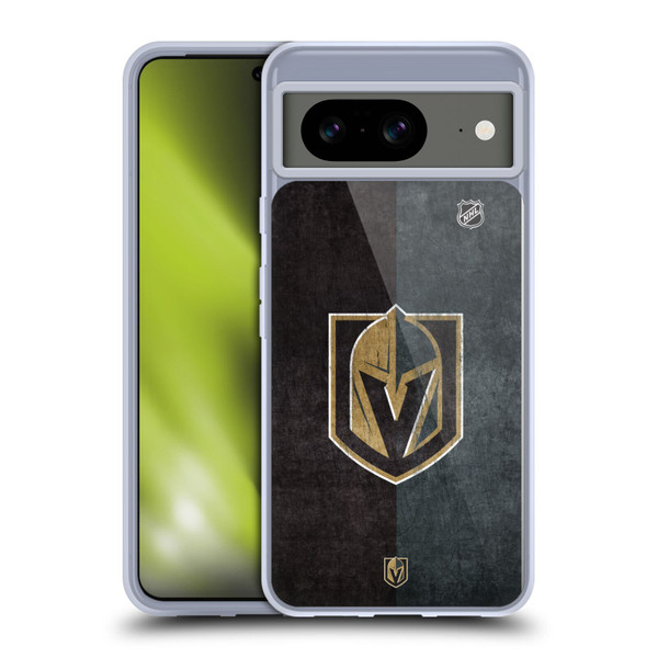 NHL Vegas Golden Knights Half Distressed Soft Gel Case for Google Pixel 8