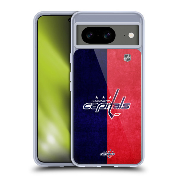 NHL Washington Capitals Half Distressed Soft Gel Case for Google Pixel 8