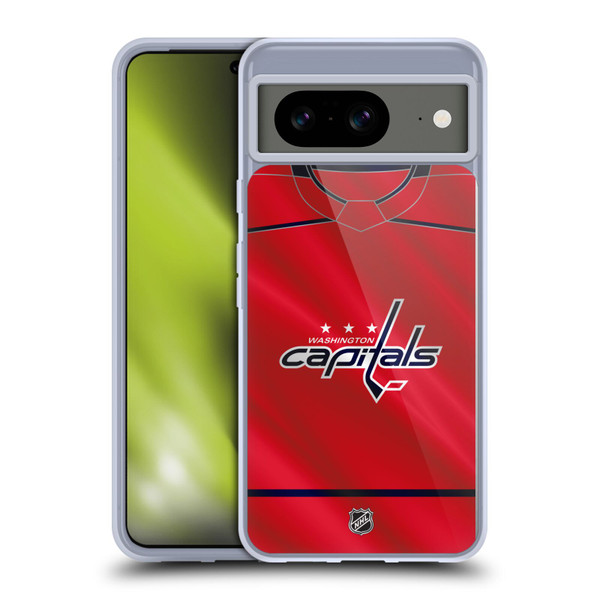 NHL Washington Capitals Jersey Soft Gel Case for Google Pixel 8