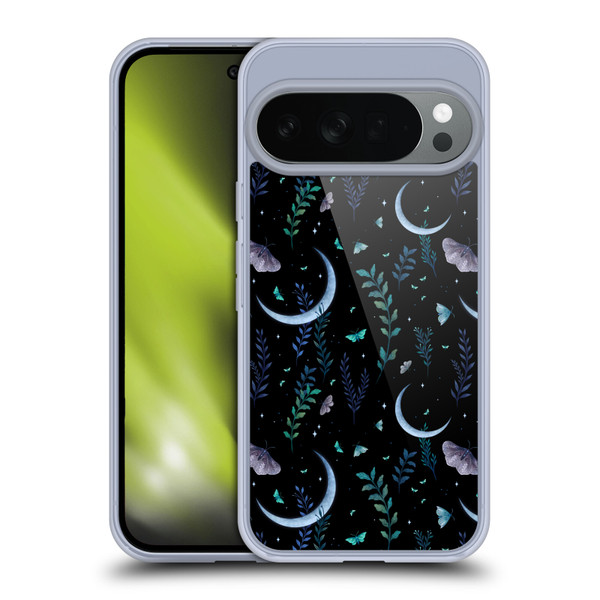 Episodic Drawing Art Moth Garden Pattern Soft Gel Case for Google Pixel 10