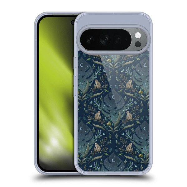 Episodic Drawing Art Monkey Tropical Light Pattern Soft Gel Case for Google Pixel 10